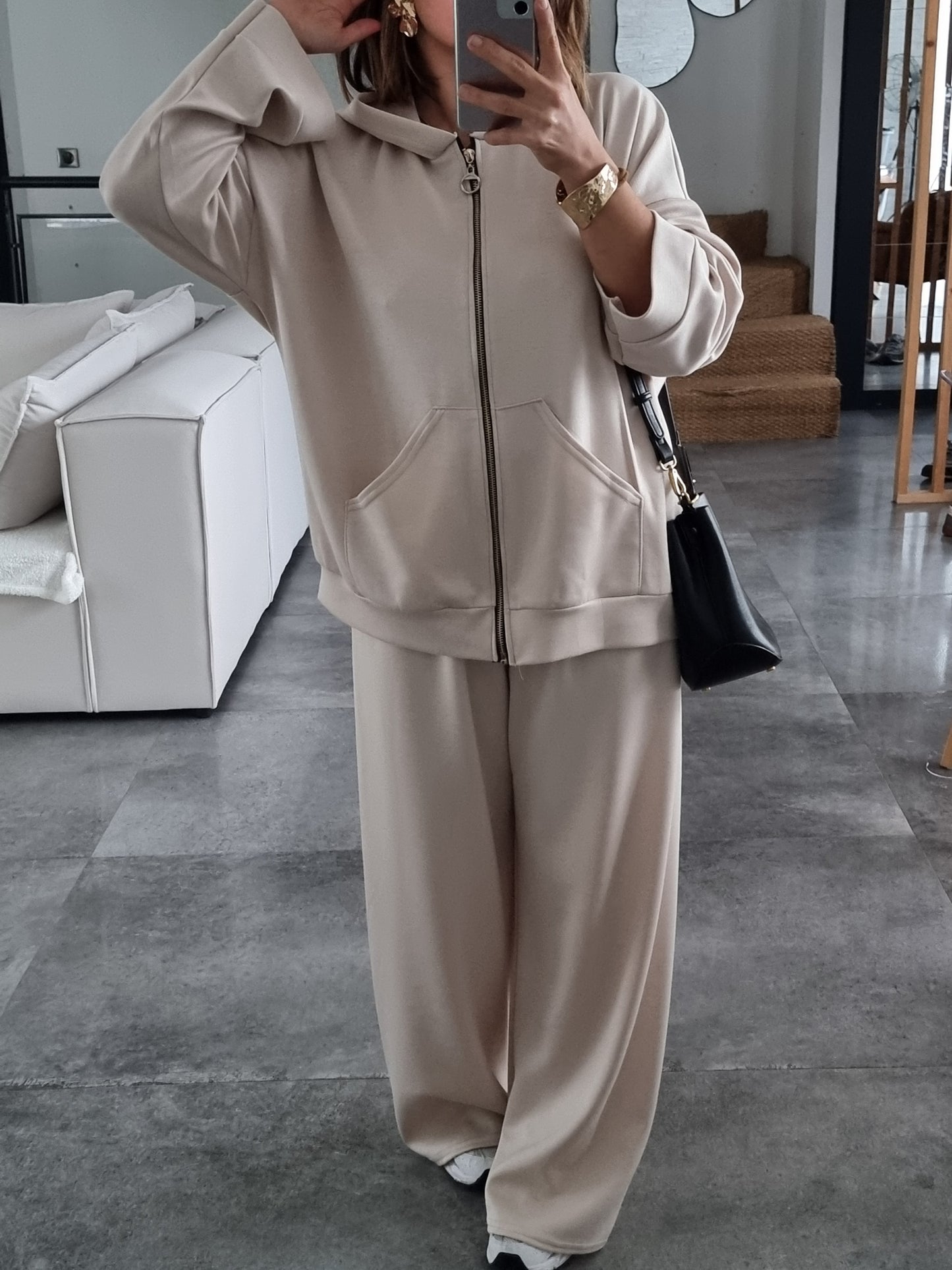 SURVÊTEMENT FLUIDE BEIGE