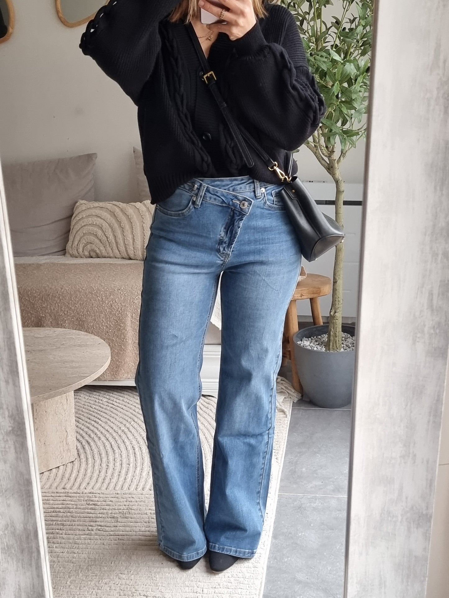 CARDIGAN MAILLE COL V NOIR