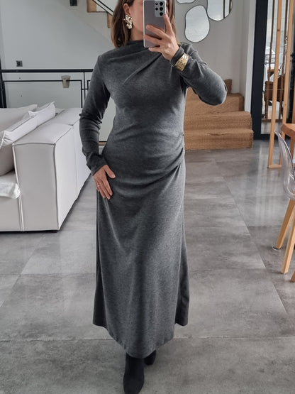 ROBE LONGUE SOFT TOUCH GRISE