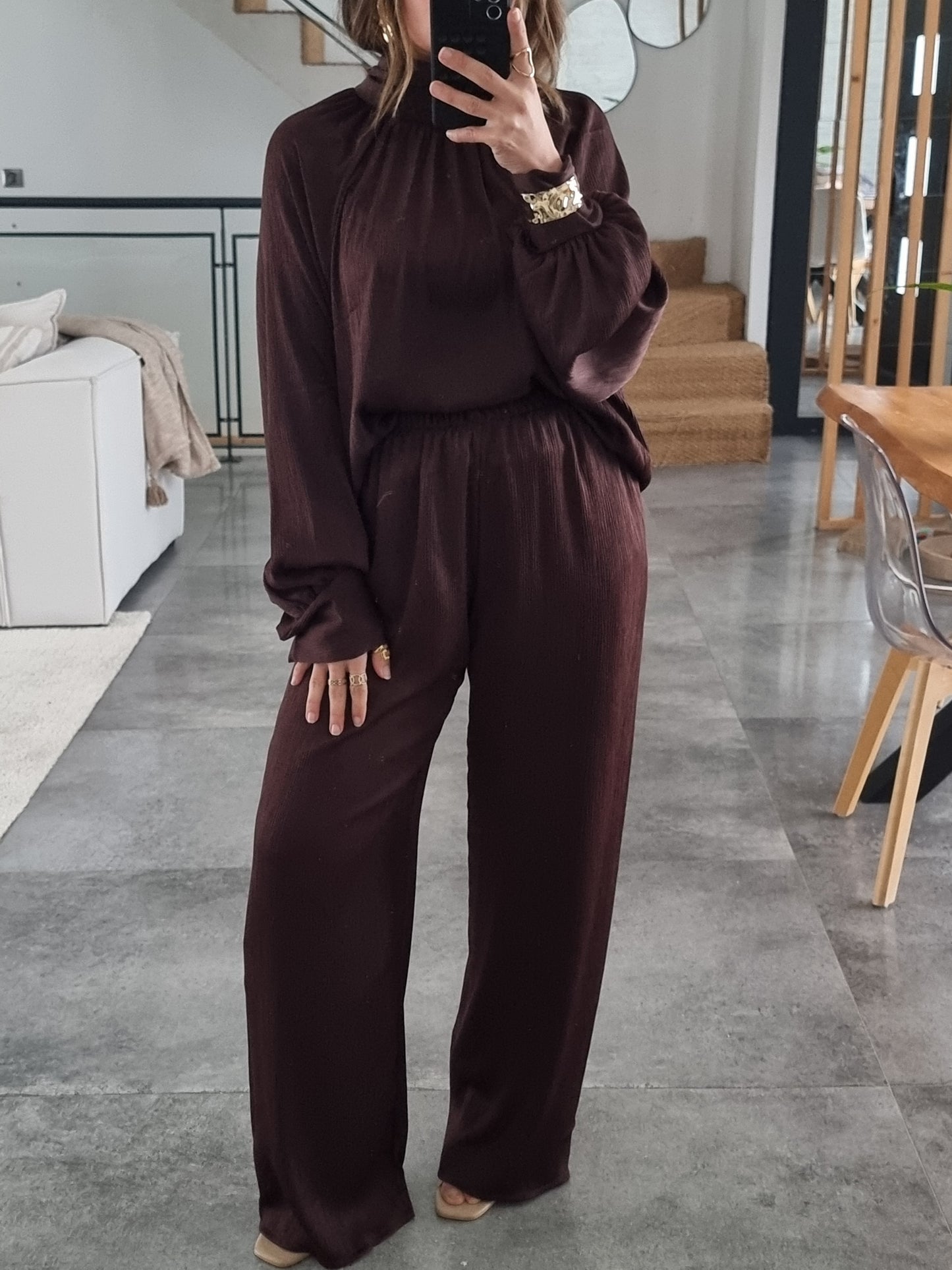 ENSEMBLE SATINÉ CHOCO