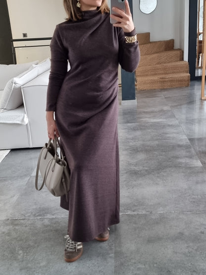 ROBE LONGUE SOFT TOUCH CHOCO