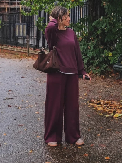 PANTALON DÉCONTRACTÉ BURGUNDY