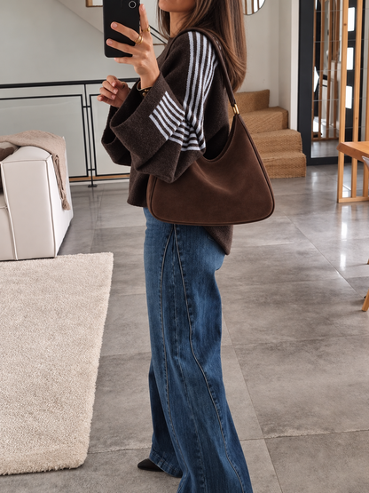 PULL MOCHA À BANDES