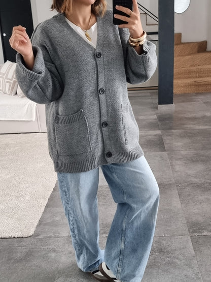 CARDIGAN MAILLE GRIS