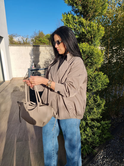 TRENCH BALLON TAUPE