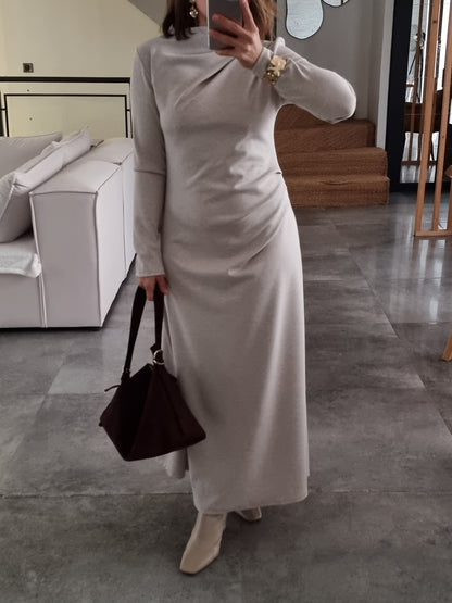 ROBE LONGUE SOFT TOUCH BEIGE