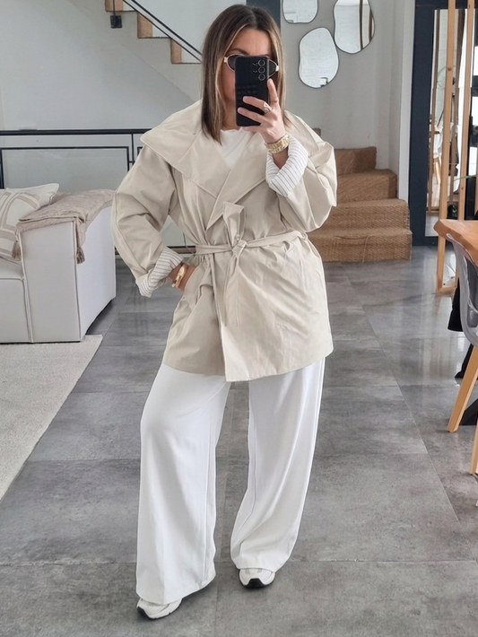 TRENCH MI-LONG BEIGE