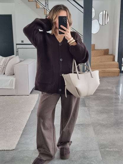 CARDIGAN MAILLE CHOCO