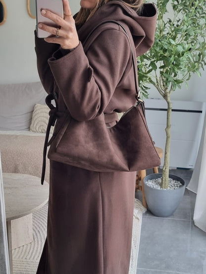 TRENCH A CAPUCHE MARRON