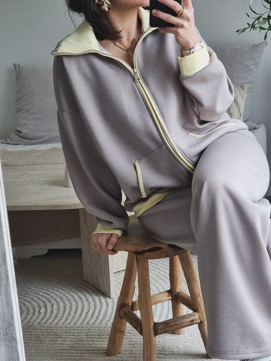 SURVÊTEMENT FLUIDE VINTAGE TAUPE