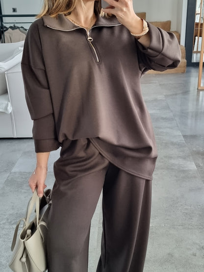 ENSEMBLE DÉCONTRACTÉ MARRON