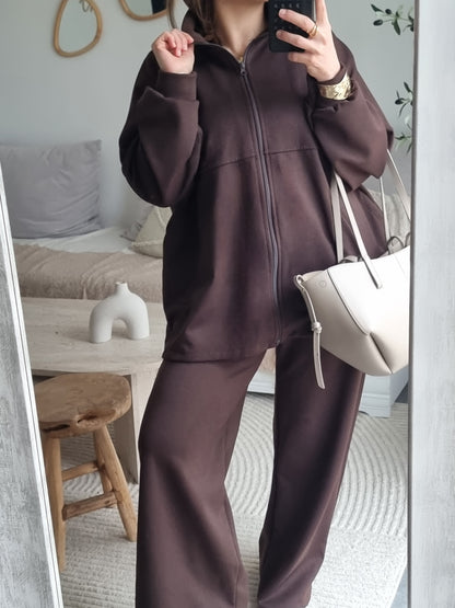 SURVÊTEMENT MOLLETONNÉ À ZIP CHOCO