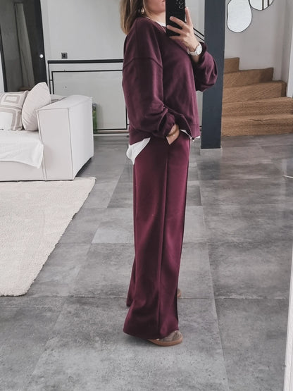PANTALON DÉCONTRACTÉ BURGUNDY