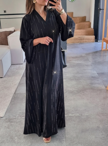 ABAYA EVASEE COL V STRASS