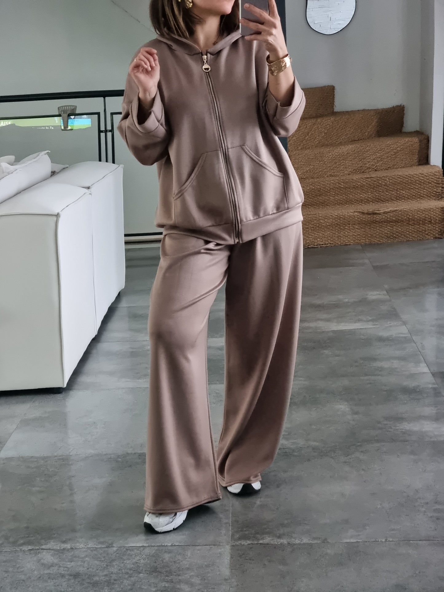 SURVÊTEMENT FLUIDE TAUPE