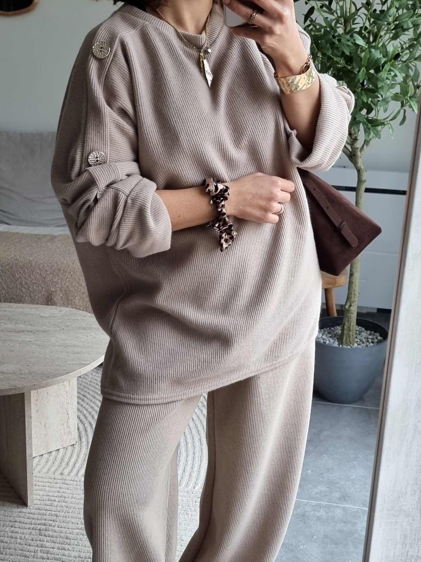 ENSEMBLE CÔTELÉ NUDE