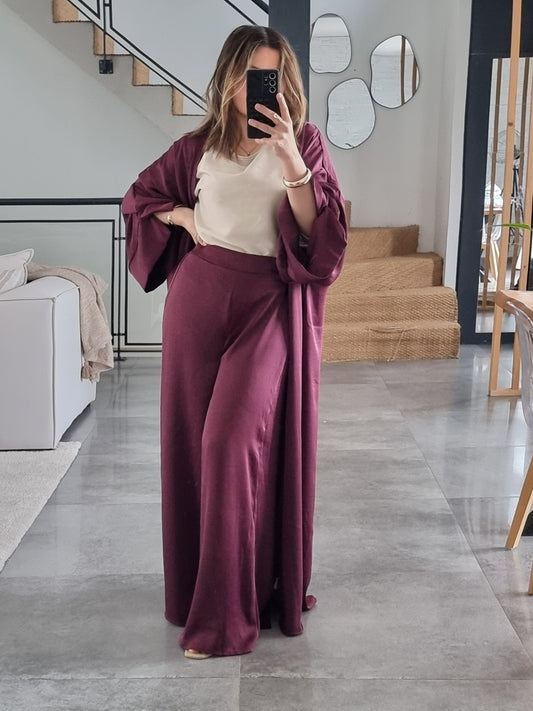 ENSEMBLE KIMONO BURGUNDY