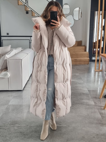 DOUDOUNE LONGUE MATELASSÉE BEIGE