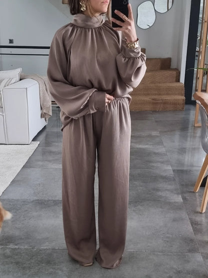 ENSEMBLE SATINÉ TAUPE