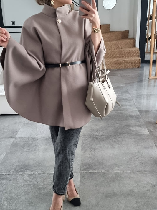 VESTE CAPE TAUPE