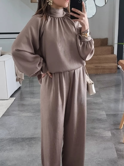 ENSEMBLE SATINÉ TAUPE