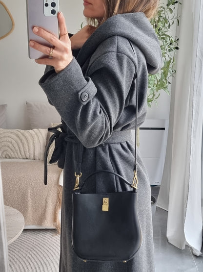 TRENCH A CAPUCHE GRIS