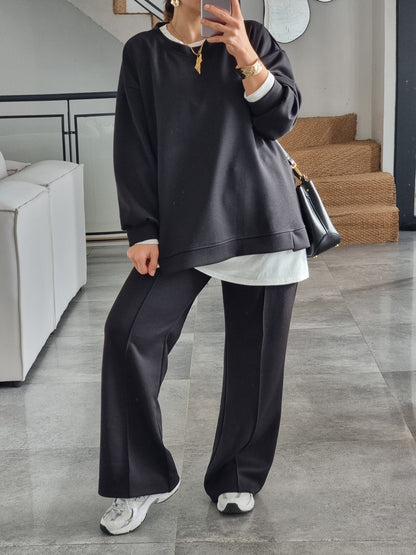 ENSEMBLE DÉCONTRACTÉ NOIR T-SHIRT