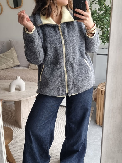 GILET POLAIRE ZIPPÉ GRIS