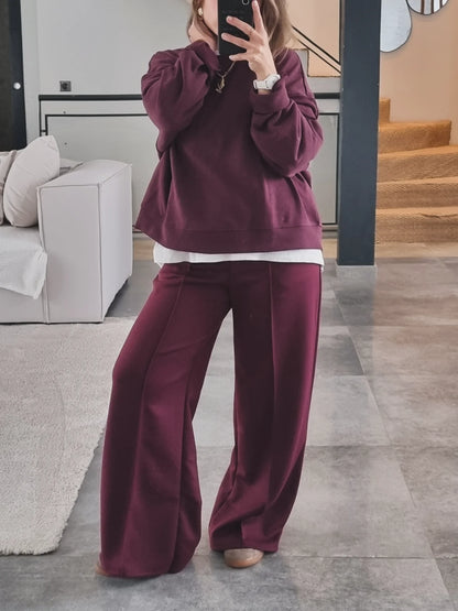 PANTALON DÉCONTRACTÉ BURGUNDY