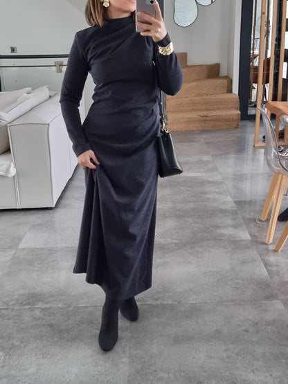 ROBE LONGUE SOFT TOUCH BLEUE NUIT