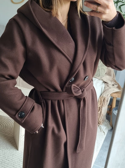 TRENCH A CAPUCHE MARRON