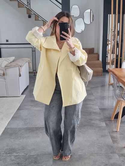 TRENCH MI-LONG JAUNE