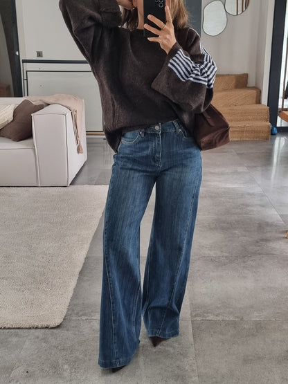 PULL MOCHA À BANDES