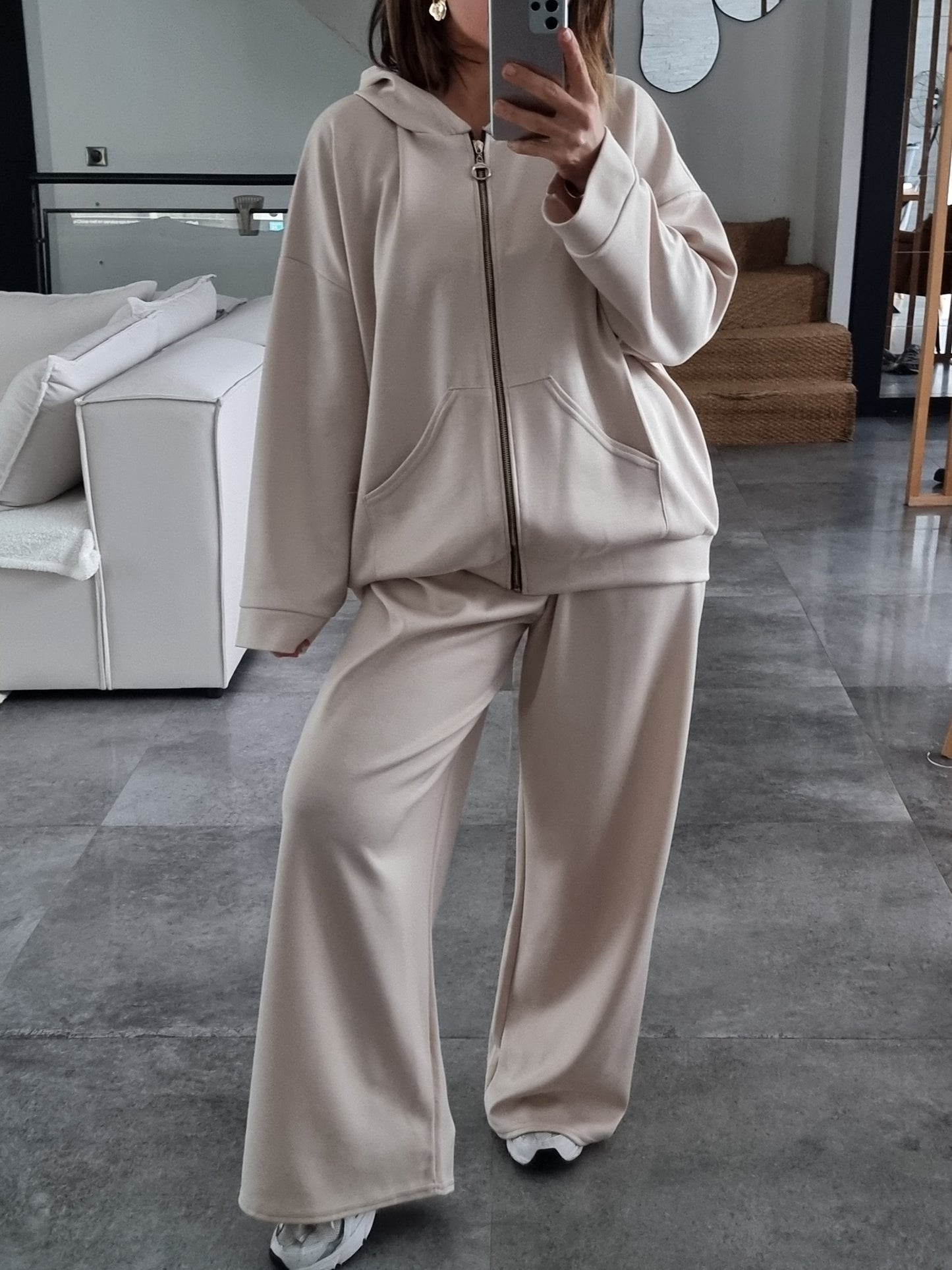 SURVÊTEMENT FLUIDE BEIGE