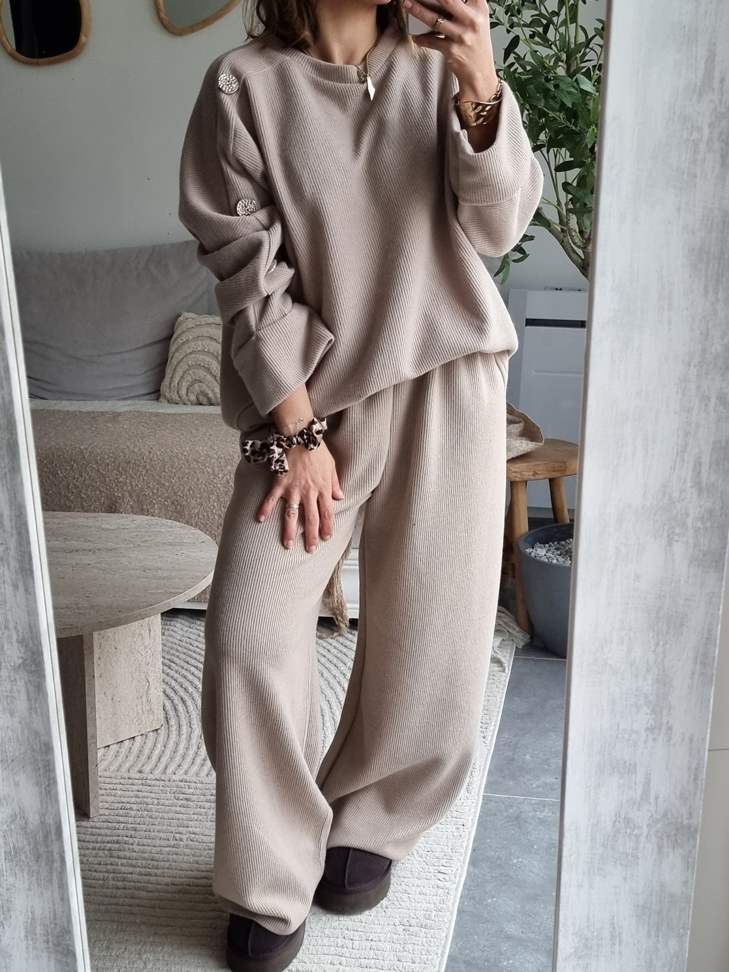 ENSEMBLE CÔTELÉ NUDE