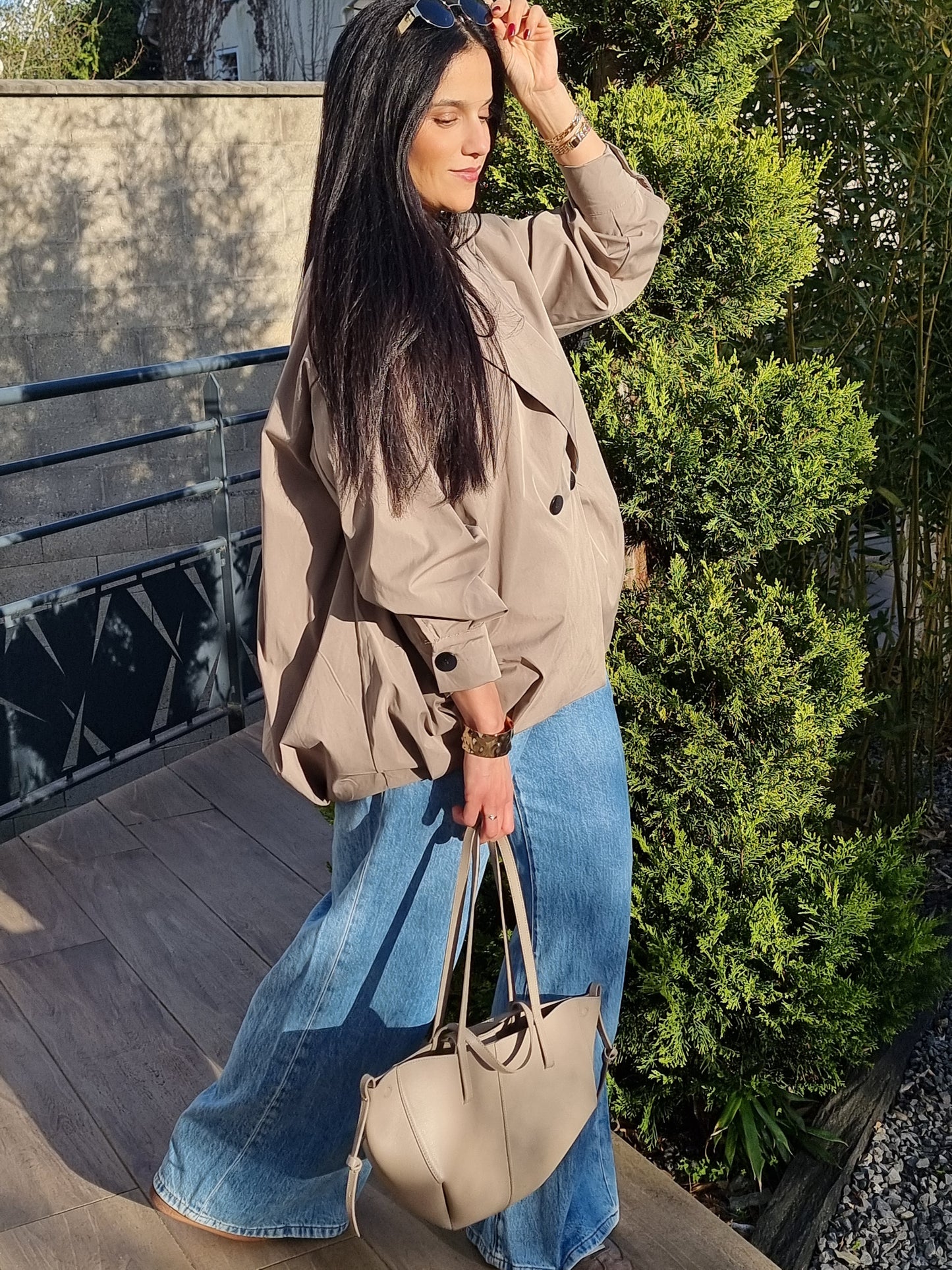 TRENCH BALLON TAUPE