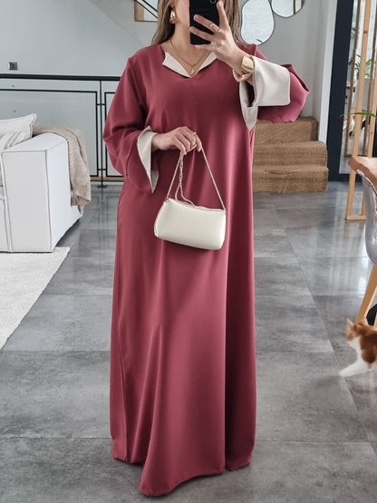 ABAYA EVASEE ROSE FONCÉ
