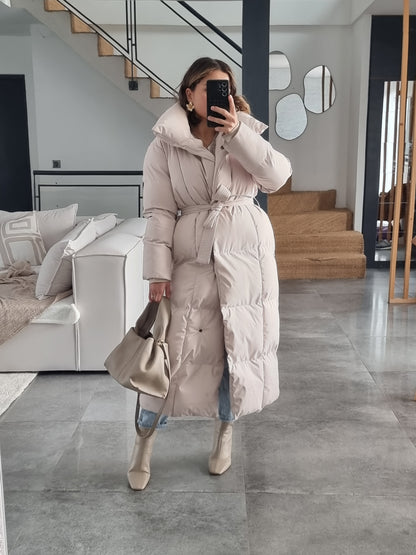 DOUDOUNE LONGUE MATELASSÉE BEIGE
