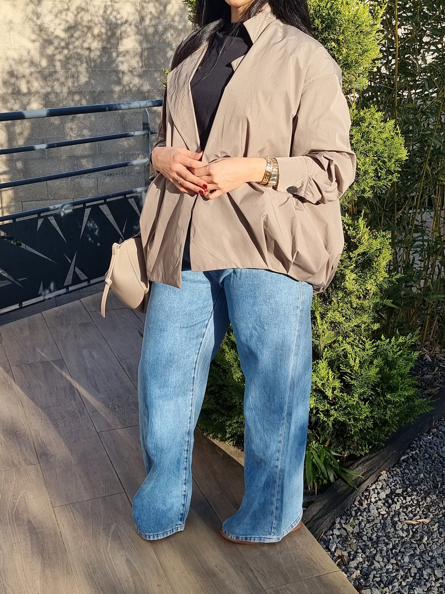 TRENCH BALLON TAUPE