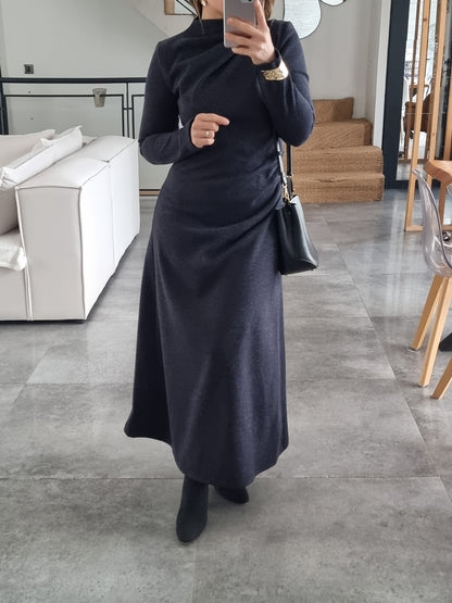 ROBE LONGUE SOFT TOUCH BLEUE NUIT