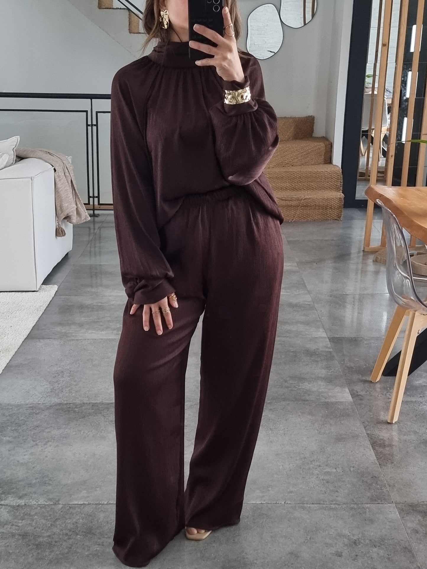 ENSEMBLE SATINÉ CHOCO