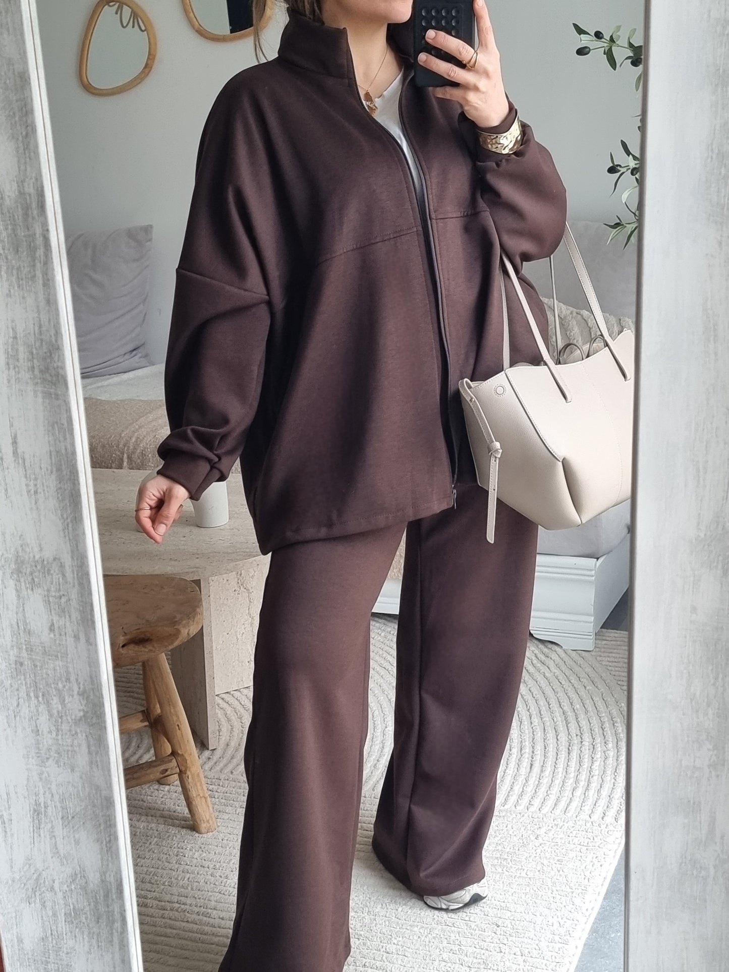 SURVÊTEMENT MOLLETONNÉ À ZIP CHOCO