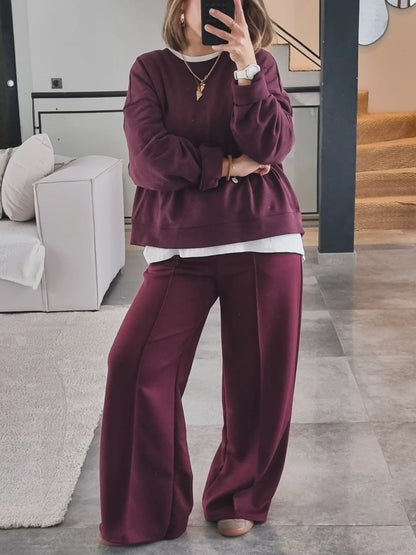 PANTALON DÉCONTRACTÉ BURGUNDY