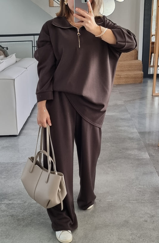 ENSEMBLE DÉCONTRACTÉ MARRON