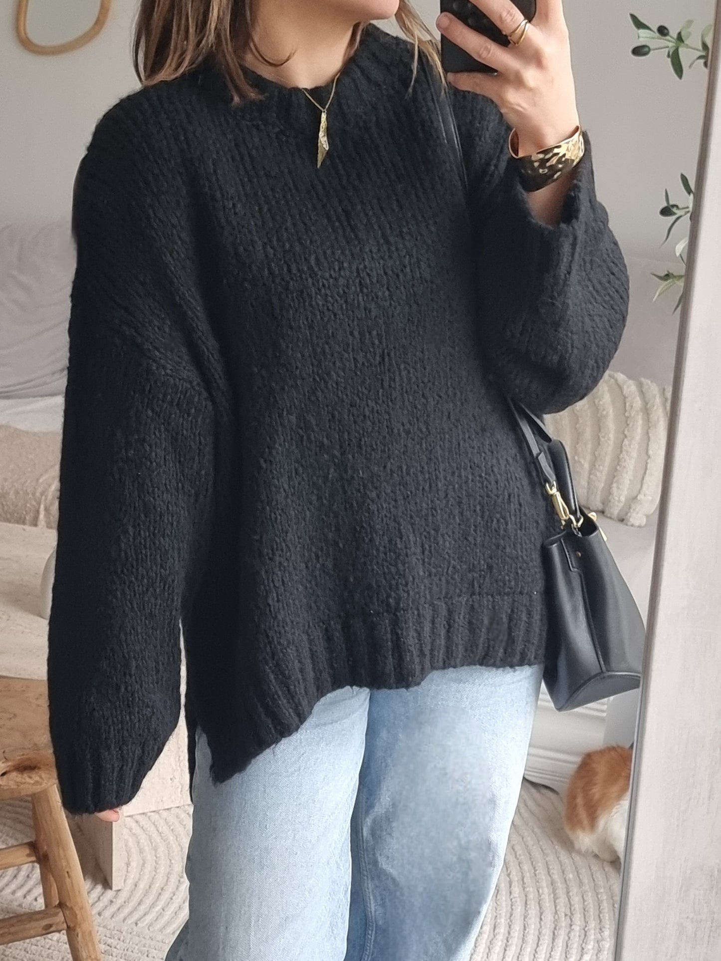 PULL LAINE NOIR