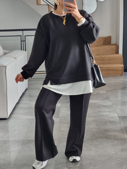 ENSEMBLE DÉCONTRACTÉ NOIR T-SHIRT