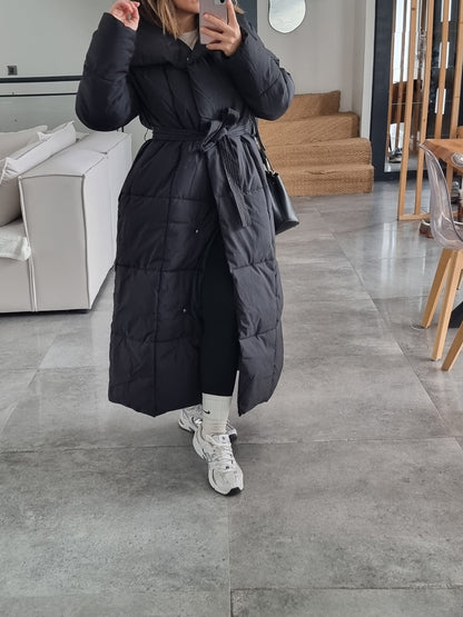 DOUDOUNE LONGUE MATELASSÉE NOIRE