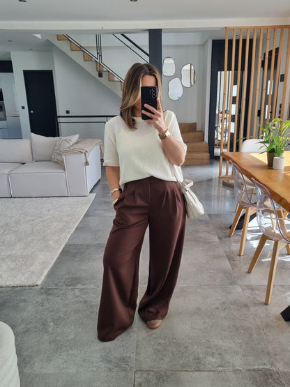 PANTALON JOGGER À PINCES GRIS