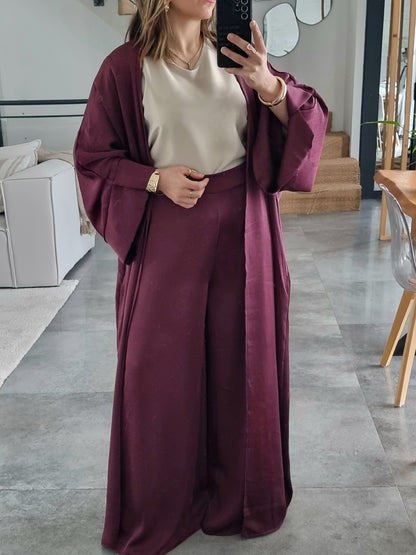 ENSEMBLE KIMONO BURGUNDY
