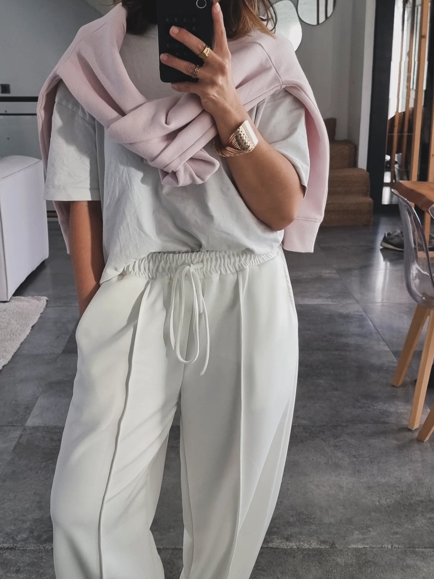 PANTALON DÉCONTRACTÉ BLANC